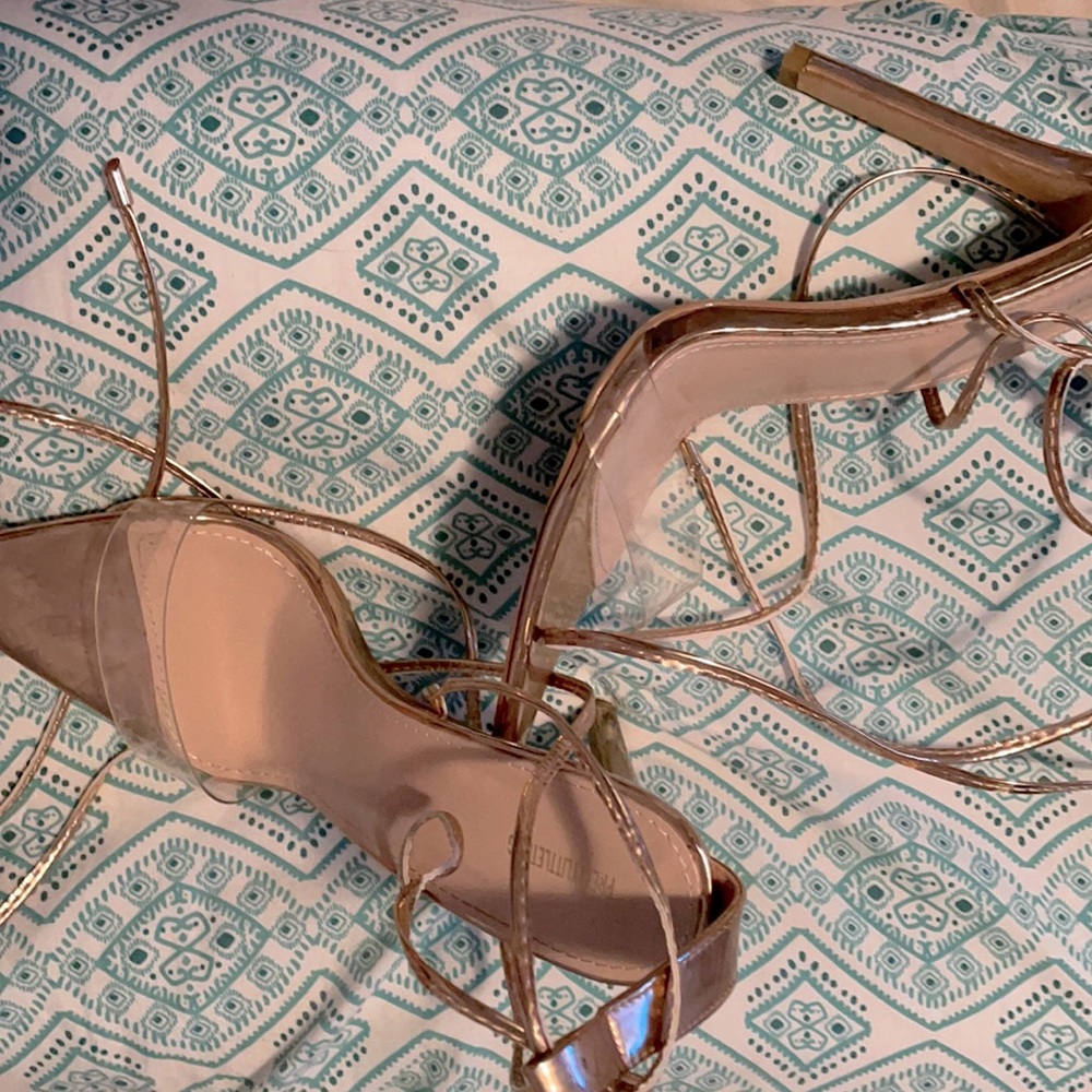 Gold heel pretty little thing brand